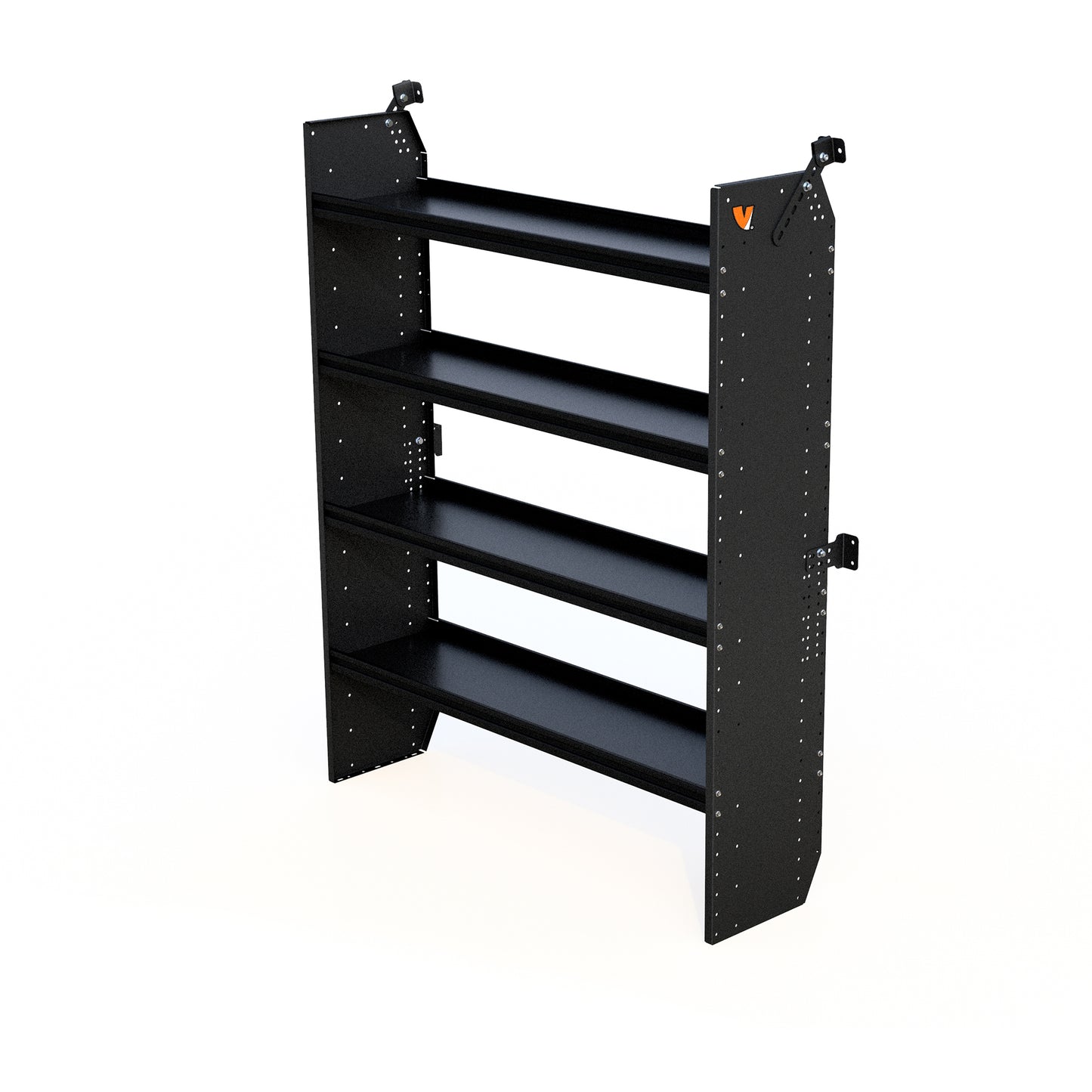 Vantech Aluminum Adjustable 4 Shelf Unit - 36-in W x 60-in H x 13-in D - Black