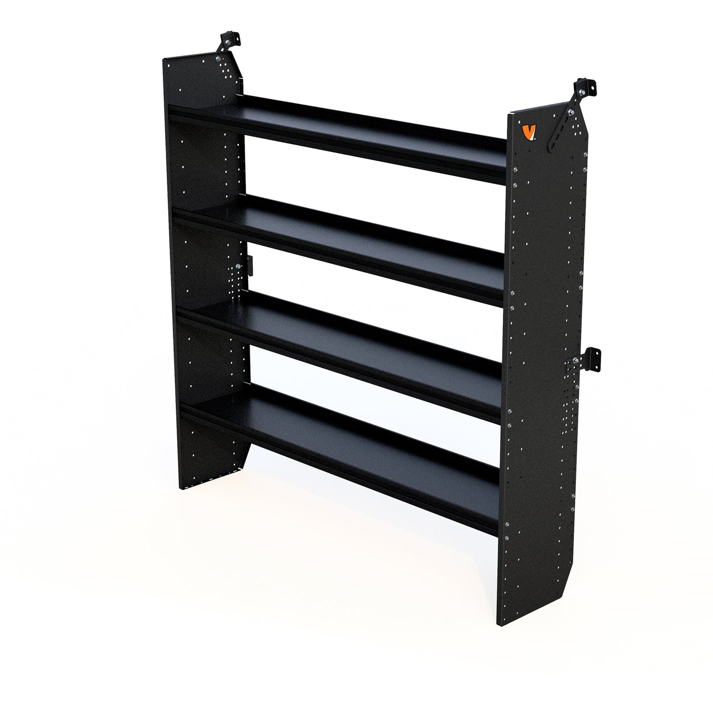 Vantech Aluminum Adjustable 4 Shelf Unit - 60-in W x 60-in H x 18-in D - Black