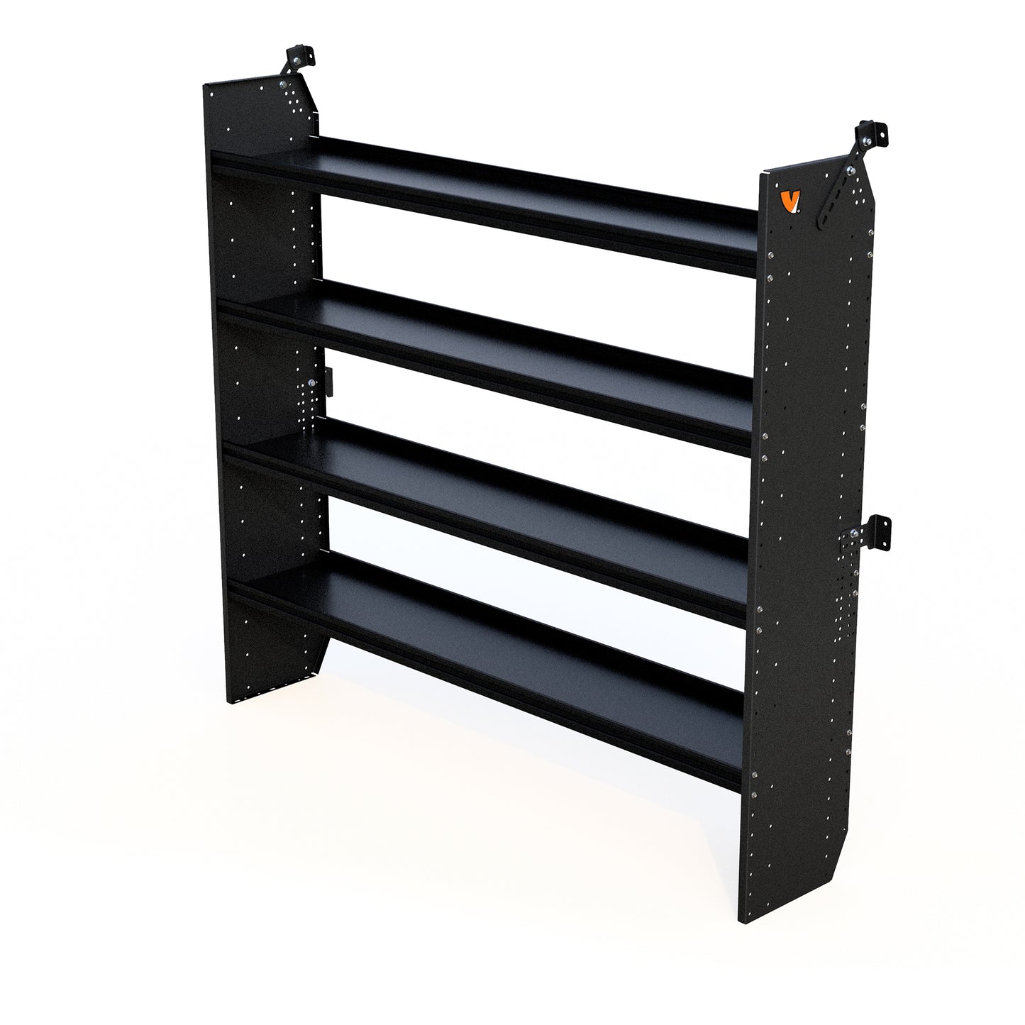 Vantech Aluminum Adjustable 4 Shelf Unit - 72-in W x 60-in H x 18-in D - Black