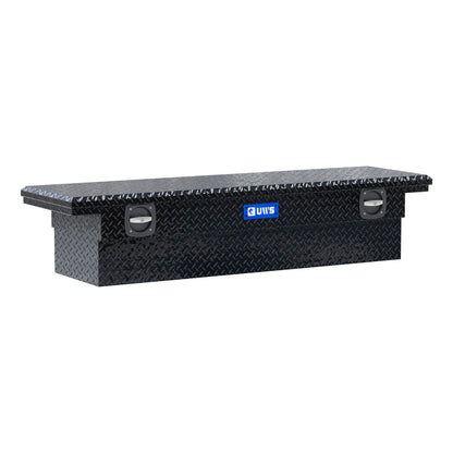UWS Crossover Tool Box - 69-in - Low Profile - Single Lid - Standard Tub - Secure Lock Handles - Gloss Black - SL-69-LP-BLK