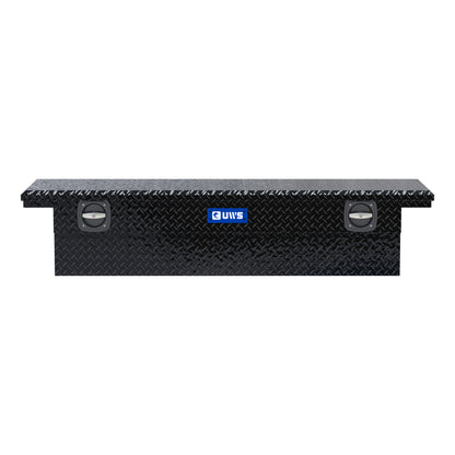 UWS Crossover Tool Box - 69-in - Low Profile - Single Lid - Standard Tub - Secure Lock Handles - Gloss Black - SL-69-LP-BLK