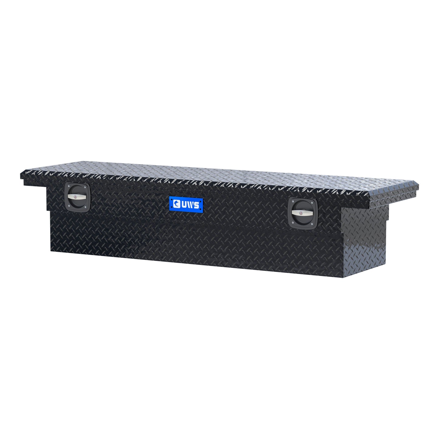 UWS Crossover Tool Box - 69-in - Low Profile - Single Lid - Standard Tub - Secure Lock Handles - Gloss Black - SL-69-LP-BLK