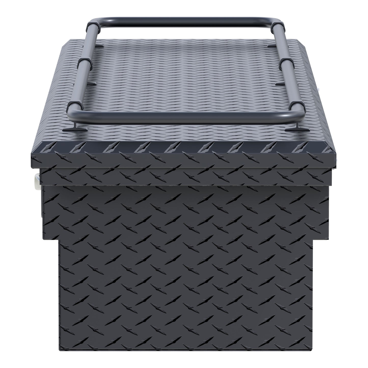 UWS Crossover Tool Box - 69-in - Low Profile - Single Lid - With Rail - Deep Angled Tub - Secure Lock Handles - Matte Black - SL-69-LP-MB-R