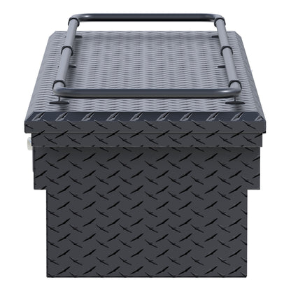 UWS Crossover Tool Box - 69-in - Low Profile - Single Lid - With Rail - Deep Angled Tub - Secure Lock Handles - Matte Black - SL-69-LP-MB-R