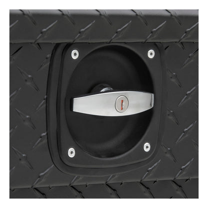 UWS Crossover Tool Box - 69-in - Low Profile - Single Lid - With Rail - Deep Angled Tub - Secure Lock Handles - Matte Black - SL-69-LP-MB-R