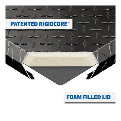 UWS Crossover Tool Box - 72-in - Low Profile - Single Lid - Standard Tub - Secure Lock Handles - Gloss Black - SL-72-LP-BLK