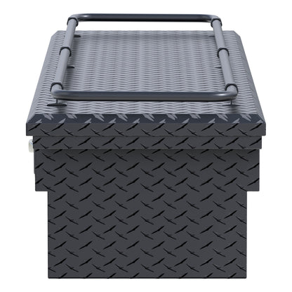 UWS Crossover Tool Box - 72-in - Low Profile - Single Lid - With Rail - Standard Tub - Secure Lock Handles - Matte Black - SL-72-LP-MB-R
