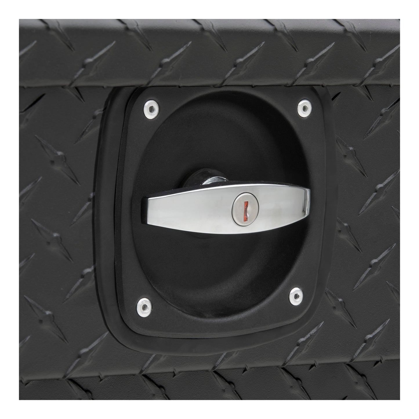 UWS Crossover Tool Box - 72-in - Low Profile - Single Lid - With Rail - Standard Tub - Secure Lock Handles - Matte Black - SL-72-LP-MB-R