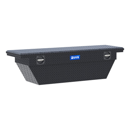 UWS Crossover Tool Box - 69-in - Low Profile - Single Lid - Deep Angled Tub - Secure Lock Handles - Matte Black - SLD-69-A-LP-MB
