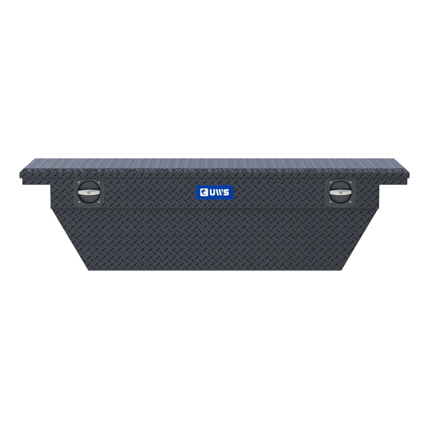UWS Crossover Tool Box - 69-in - Low Profile - Single Lid - Deep Angled Tub - Secure Lock Handles - Matte Black - SLD-69-A-LP-MB