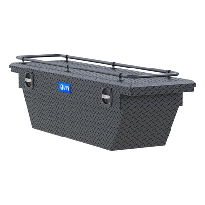 UWS Crossover Tool Box - 69-in - Low Profile - Single Lid - With Rail - Deep Angled Tub - Secure Lock Handles - Matte Black - SLD69-A-LP-MB-R
