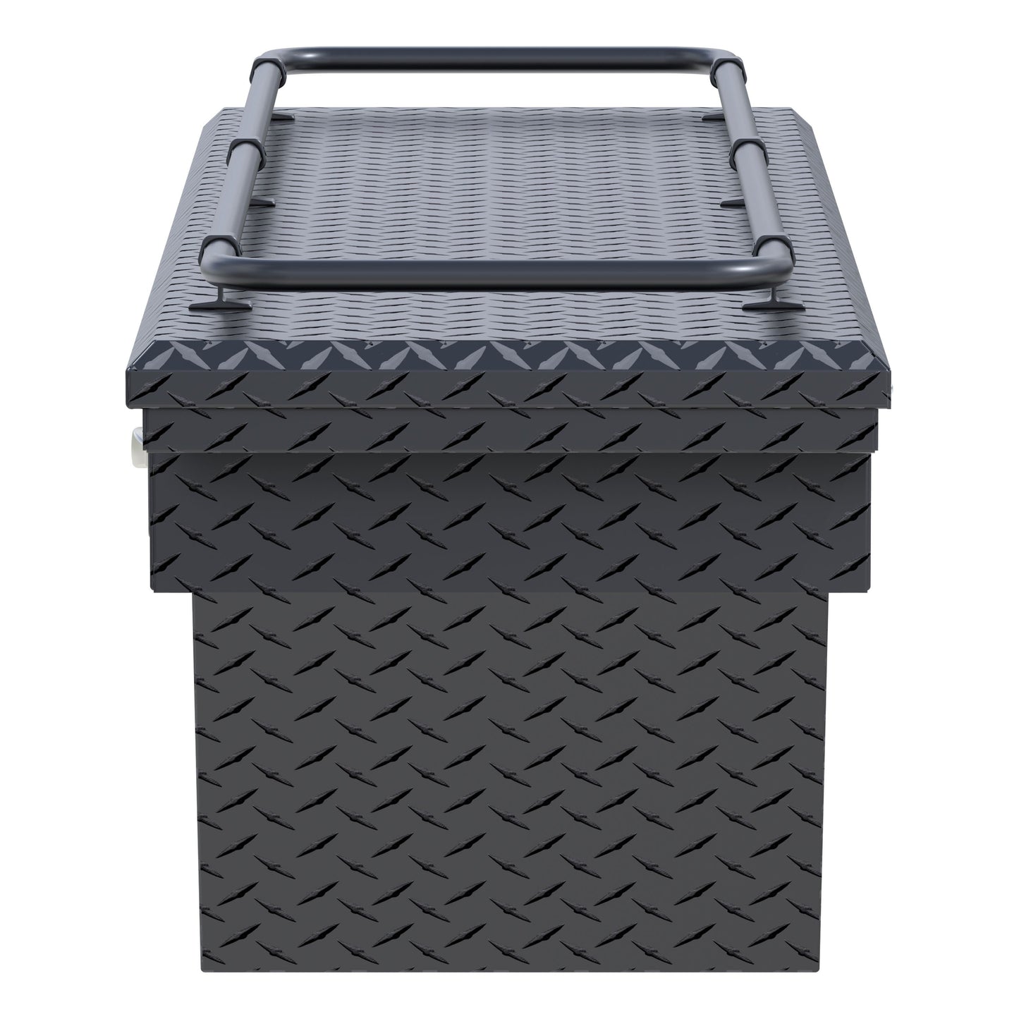 UWS Crossover Tool Box - 69-in - Low Profile - Single Lid - With Rail - Deep Angled Tub - Secure Lock Handles - Matte Black - SLD69-A-LP-MB-R