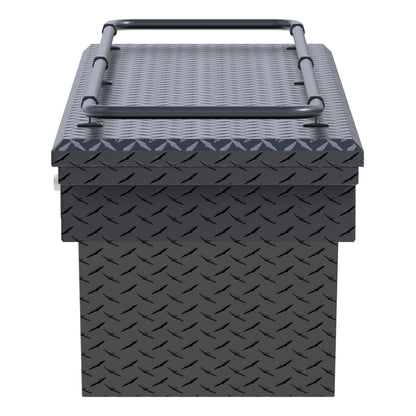 UWS Crossover Tool Box - 69-in - Low Profile - Single Lid - With Rail - Deep Angled Tub - Secure Lock Handles - Matte Black - SLD69-A-LP-MB-R