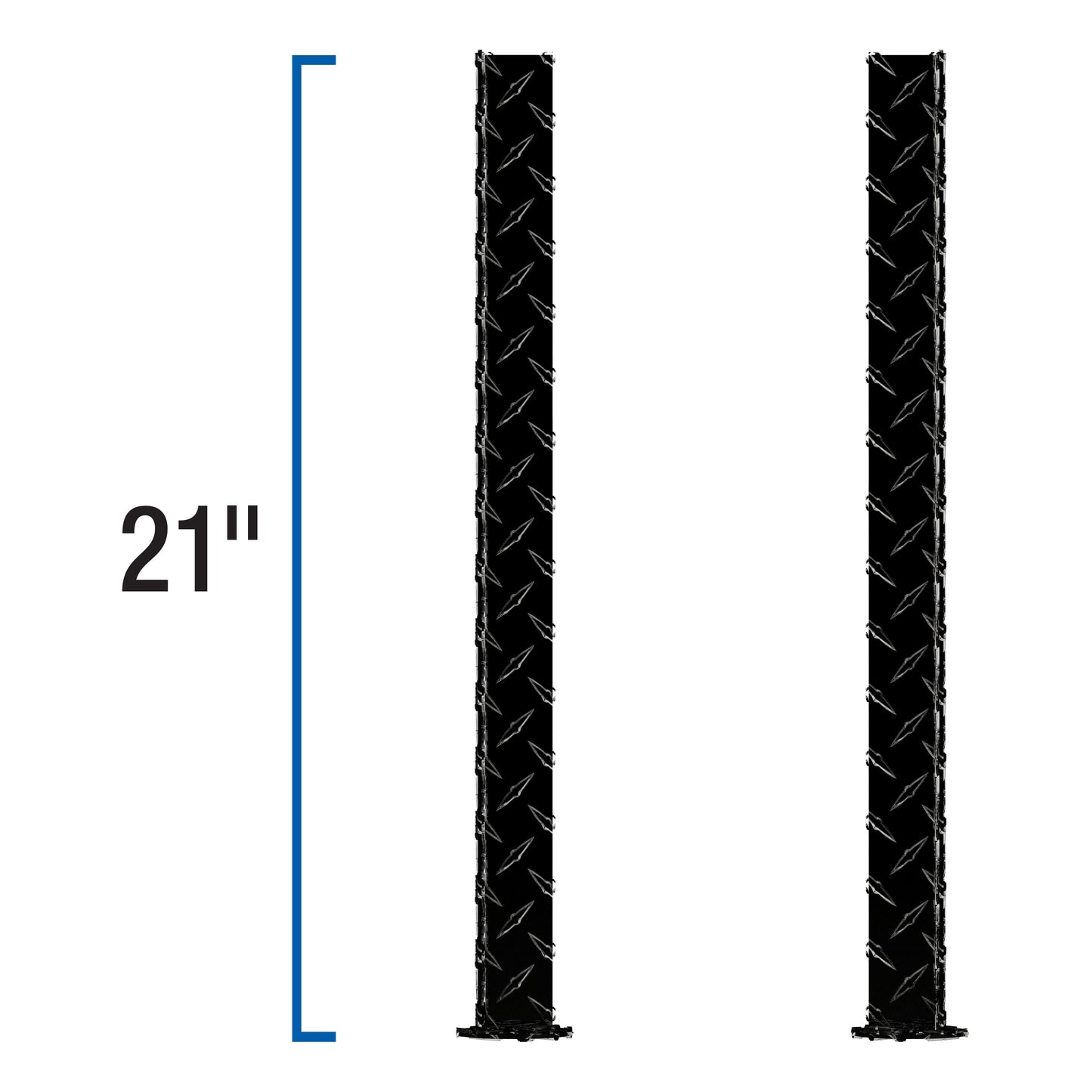 UWS Replacement Truck Side Tool Box Legs Gloss Black Aluminum - SM-LEGS-BLK