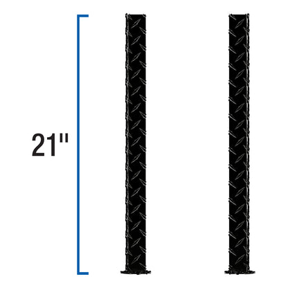UWS Replacement Truck Side Tool Box Legs Gloss Black Aluminum - SM-LEGS-BLK