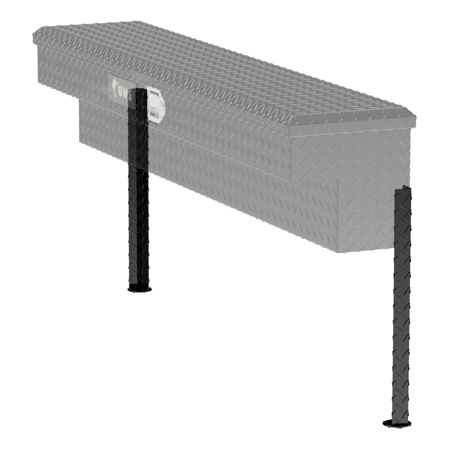 UWS Replacement Truck Side Tool Box Legs Gloss Black Aluminum - SM-LEGS-BLK