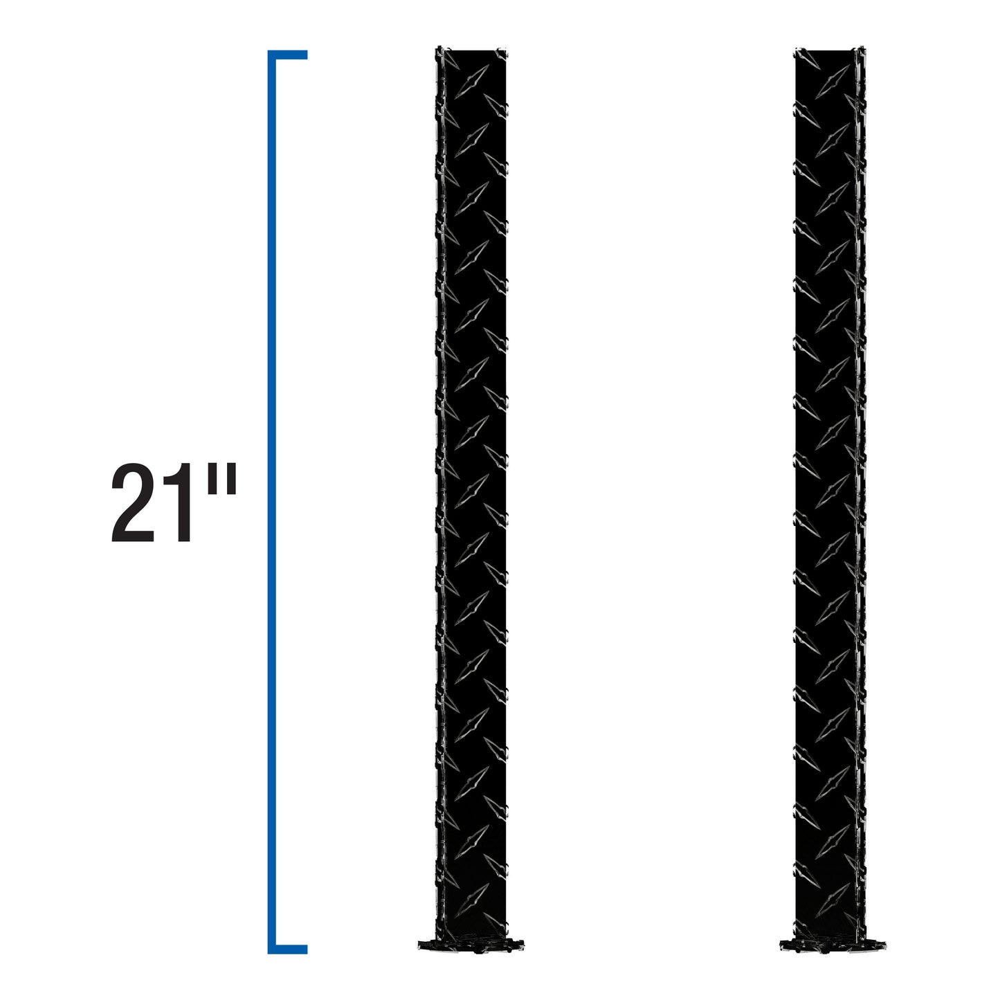 UWS Replacement Truck Side Tool Box Legs Gloss Black Aluminum - SM-LEGS-BLK