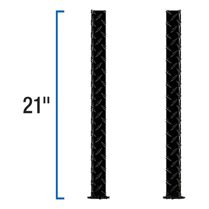 UWS Replacement Truck Side Tool Box Legs Gloss Black Aluminum - SM-LEGS-BLK