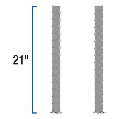UWS Replacement Truck Side Tool Box Legs Bright Aluminum - SM-LEGS
