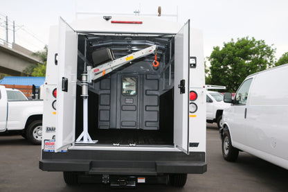 SpitzLift Service Body Crane - Enclosed Service Body - High Roof - Rear Door - 650 lbs. Capacity