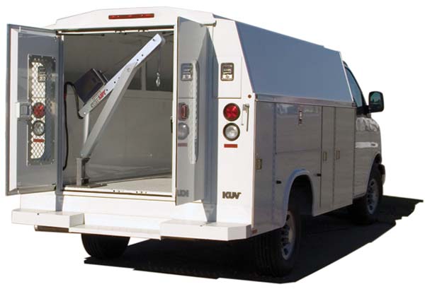 SpitzLift Service Body Crane - Enclosed Service Body - Low/Mid Roof - Rear Door
