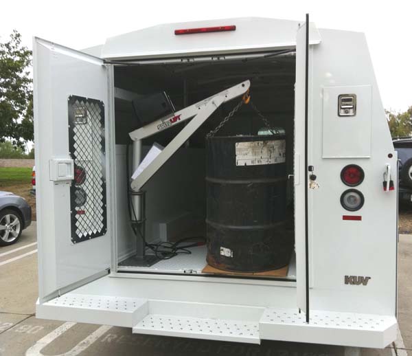 SpitzLift Service Body Crane - Enclosed Service Body - Low/Mid Roof - Rear Door