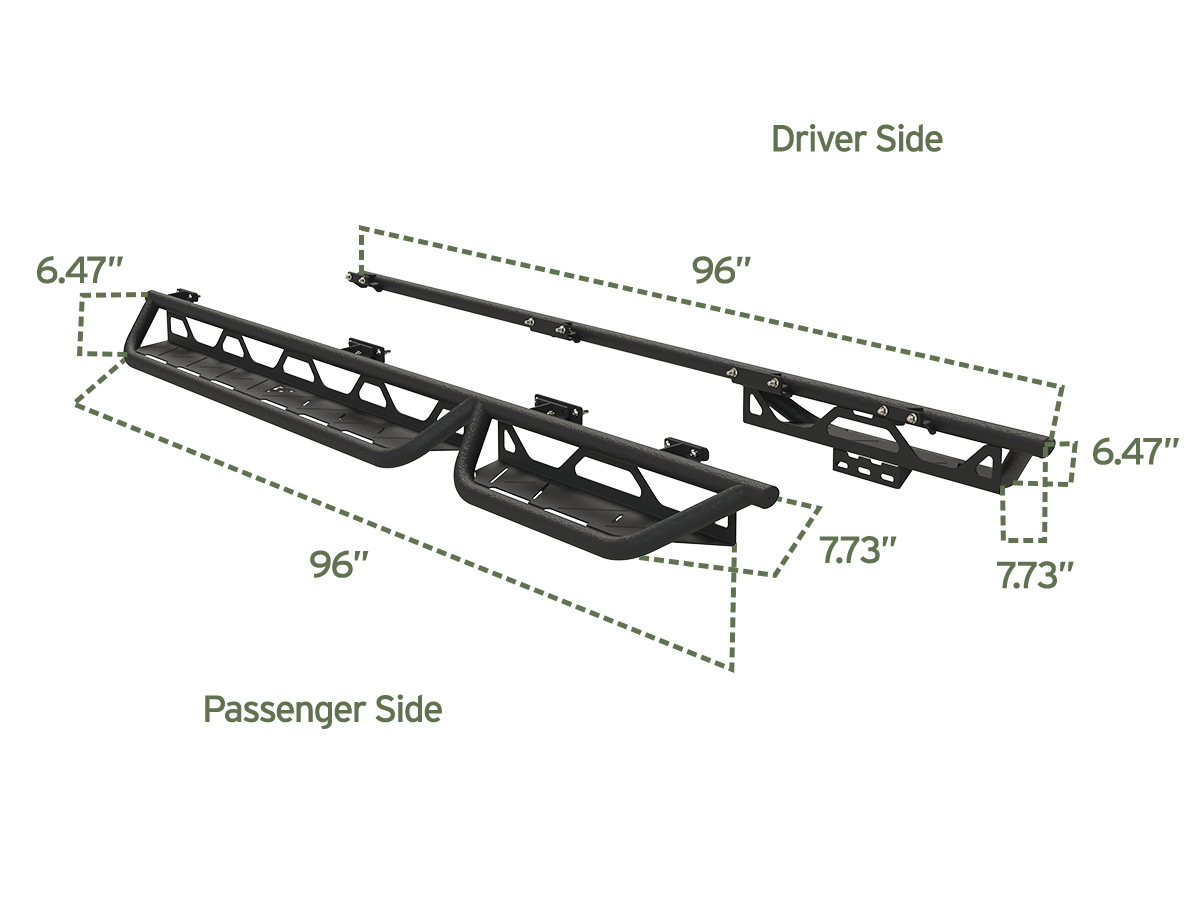 Vanspeed Side Steps - Driver & Passenger for Mercedes Sprinter 144/170 (2008+) - VNSPD-005