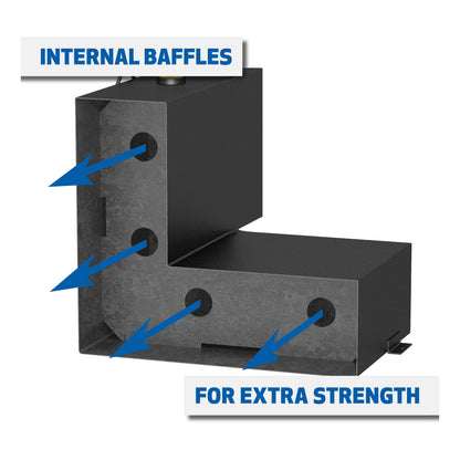 UWS Hammerhead-Style Steel Transfer Tank - Matte Black - ST-100HH-MB