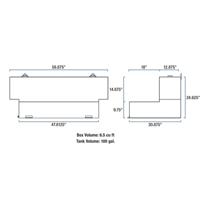 UWS Hammerhead-Style Steel Transfer Tank - White - ST-100HH-W