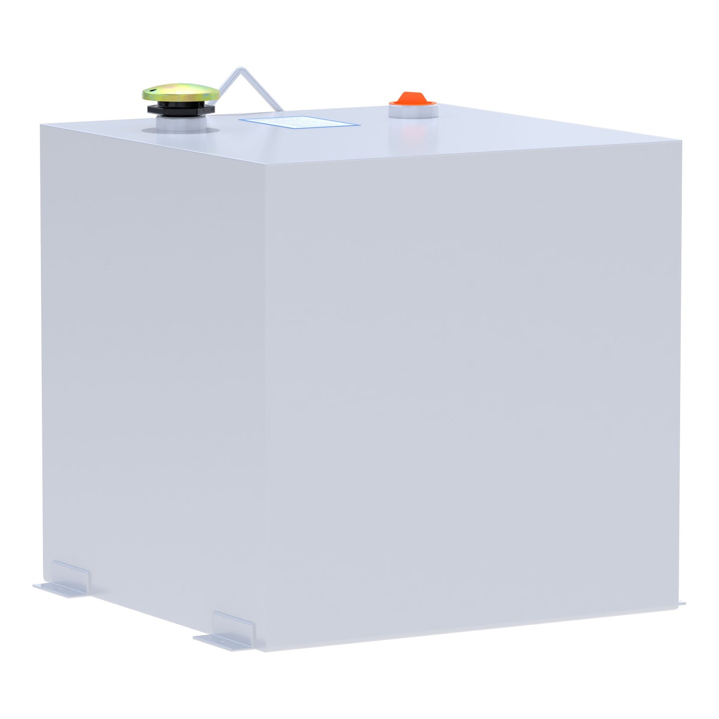 UWS 53-Gallon Rectangle Steel Transfer Tank - White - ST-53-R-W