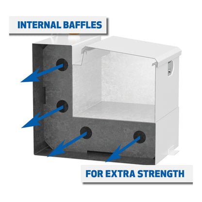 UWS 85-Gallon Combo Steel Transfer Tank - White - ST-85-COMBO-W