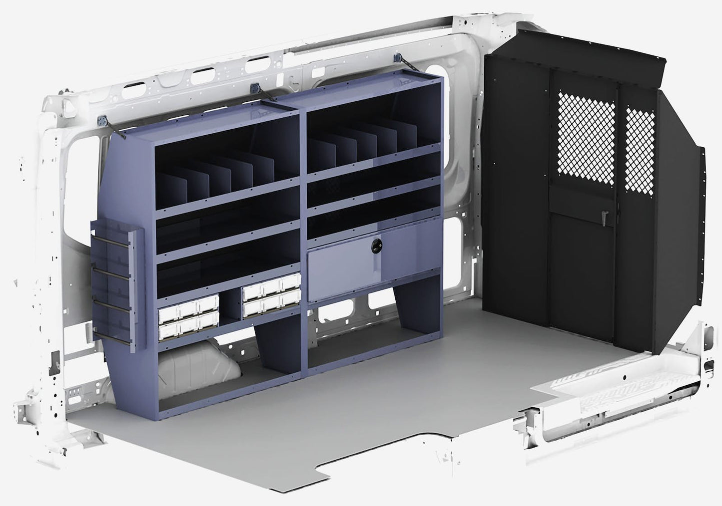 Masterack Electrical Shelving Package for High Roof Vans