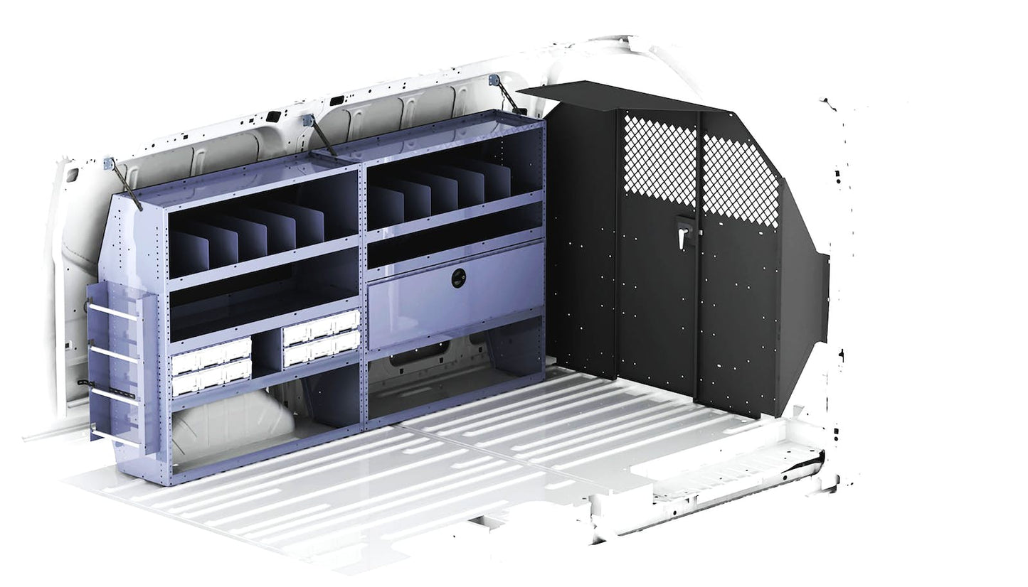 Masterack Electrical Shelving Package for Low Roof Vans