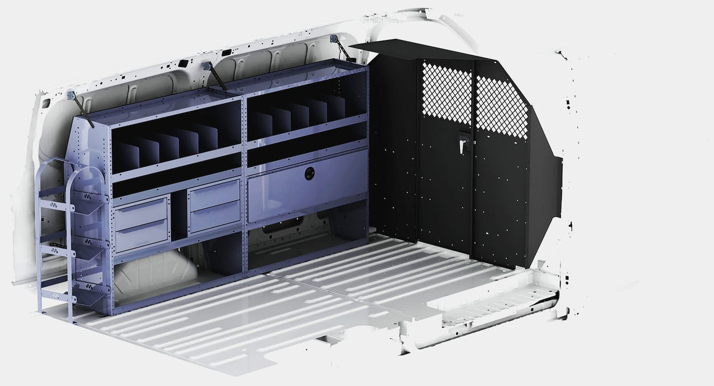 Masterack HVAC Shelving Package for Low Roof Vans