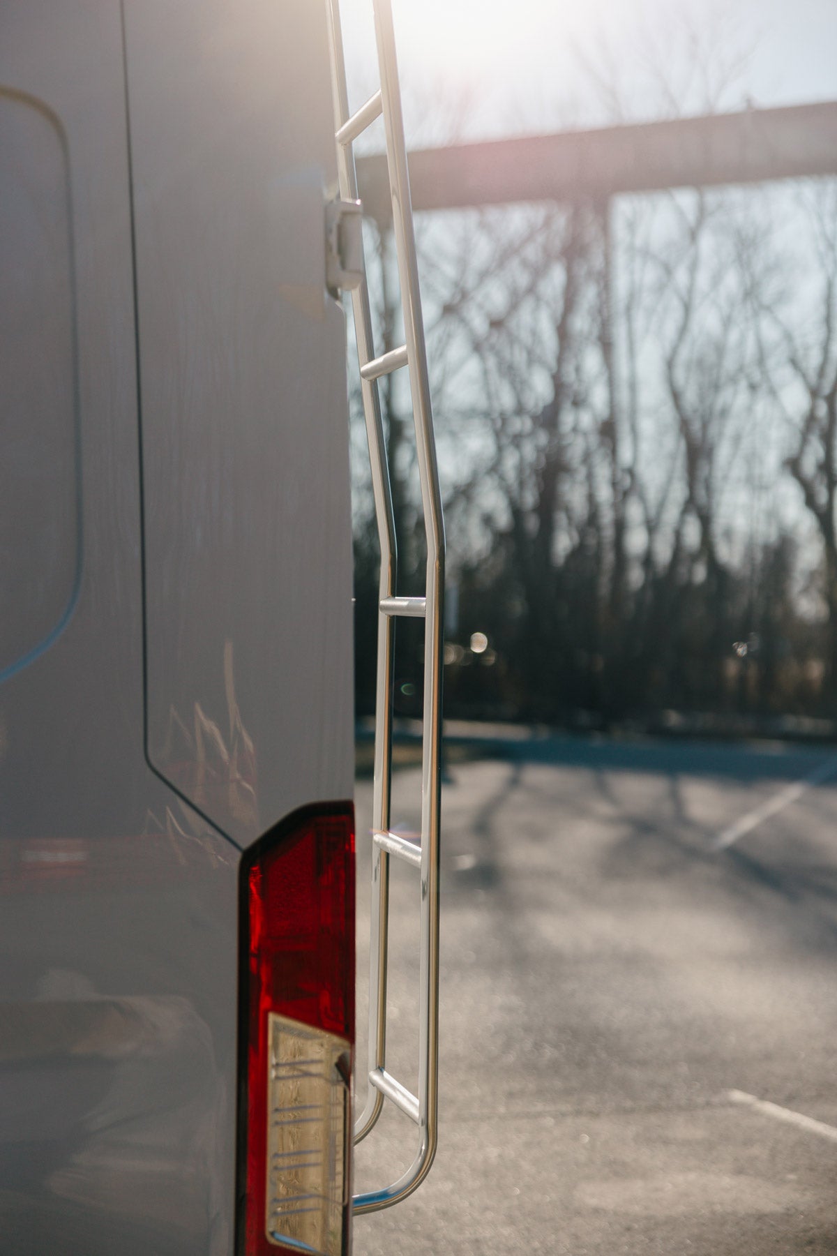 Stainless Steel Van Ladder for Ford Transit Vans - High Roof