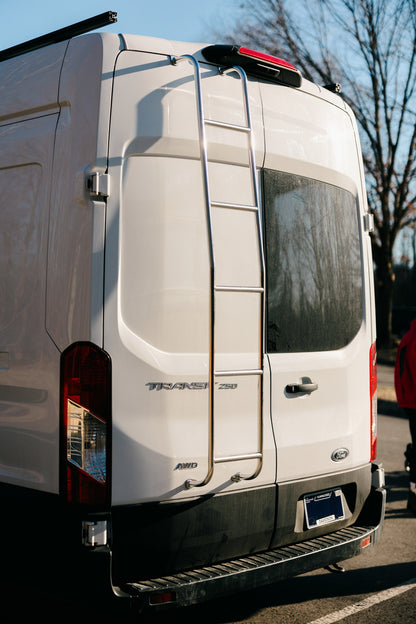 Stainless Steel Van Ladder for Ford Transit Vans - High Roof