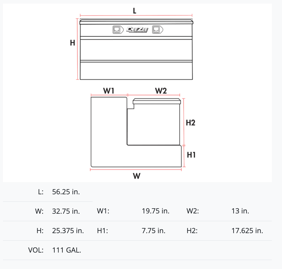 Dee Zee 111-Gallon Combo Steel Transfer Tank - Gloss Black - DZ92656SB