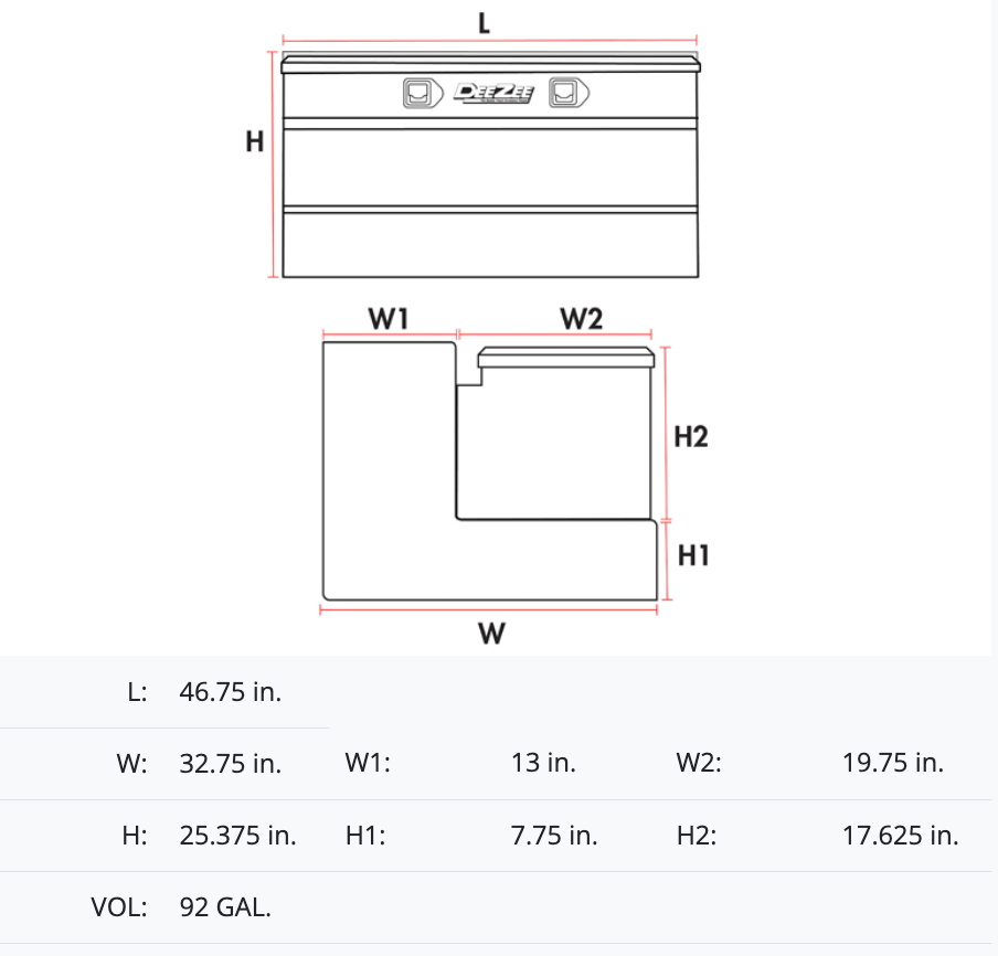 Dee Zee 92-Gallon Combo Steel Transfer Tank - Gloss Black - DZ92647SB