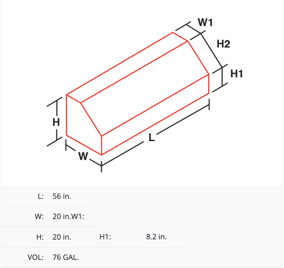 Dee Zee 76-Gallon Wedge Aluminum Transfer Tank - Gloss Black - DZ92556B