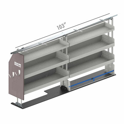 Rola-Case Service Bin Package for Ford Transit - 148-in WB - Low Roof