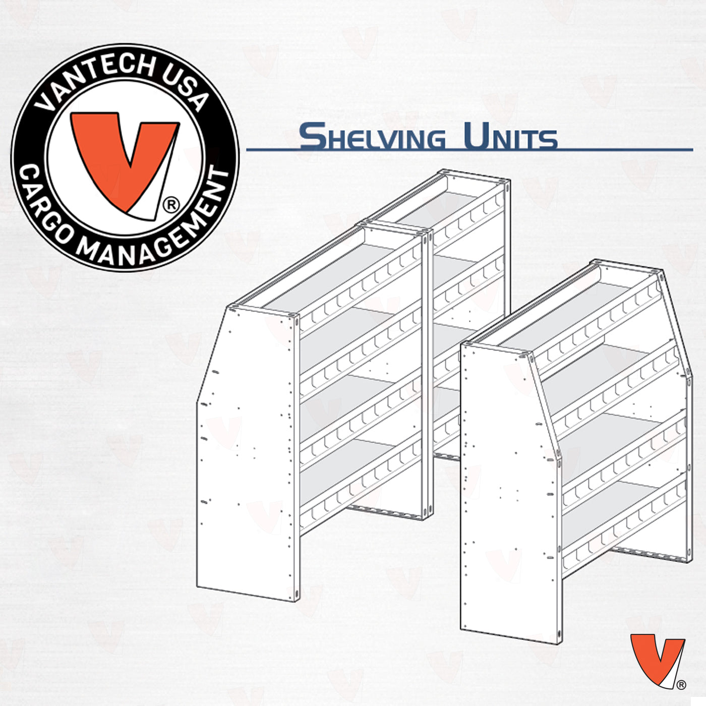 Aluminum Adjustable 4 Shelf Unit - 72" W x 60" H x 13" D