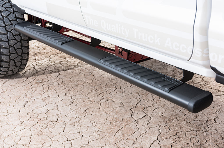 Dee Zee Tubes - 6" Oval - Black Steel for Chevy/GMC/Dodge/Ford/Ram/Toyota Full Size Truck (1999-2023) - CrewCab