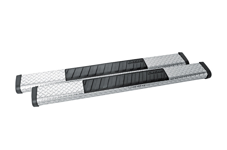 Dee Zee Tubes - 6" Oval - Black Tread Aluminum - RegCab