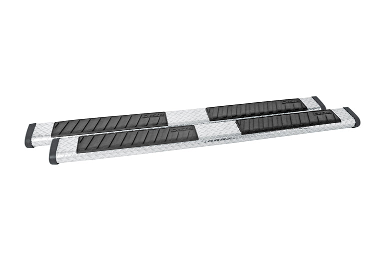 Dee Zee Tubes - 6" Oval - Black Tread Aluminum - ExtCab