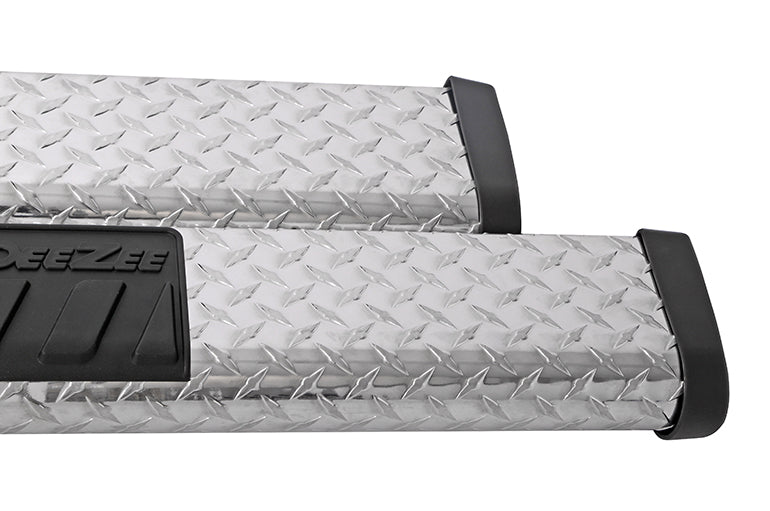 Dee Zee Tubes - 6" Oval - Black Tread Aluminum - ExtCab