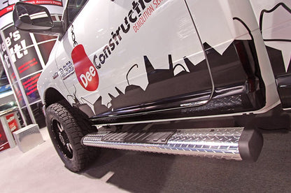Dee Zee Tubes - 6" Oval - Black Tread Aluminum - RegCab