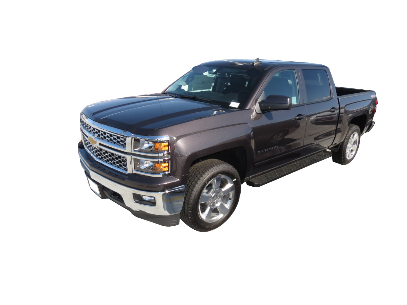 TrailFX Flat Running Board Black Powder Coated Steel For Chevrolet/GMC - RBW03B
