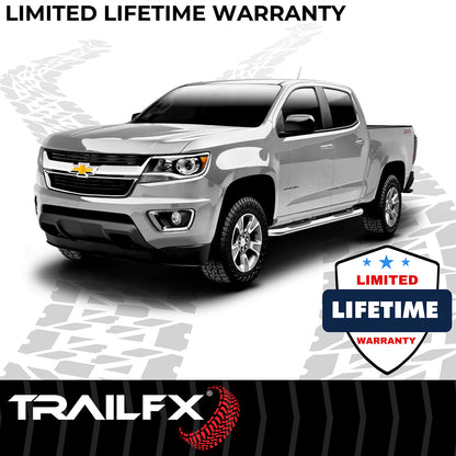 TrailFX 3" Round Bent Step Nerf Bars W/ Step Pads Polished Stainless Steel For Toyota Tundra - 1150540071