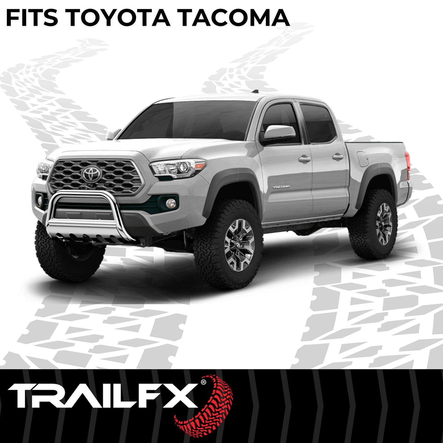 TrailFX Bull Bar Polished Stainless Steel For Toyota Tacoma - 8956222