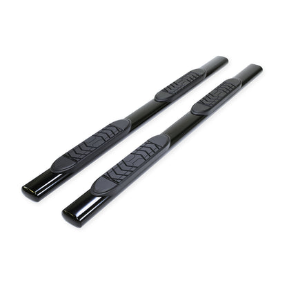 TrailFX 5" Oval Straight Step Nerf Bars W/ Step Pads Black For Ford F-250 Super Duty/F-350 Super Duty/F-450 Super Duty/F-550 Super Duty - A7015B